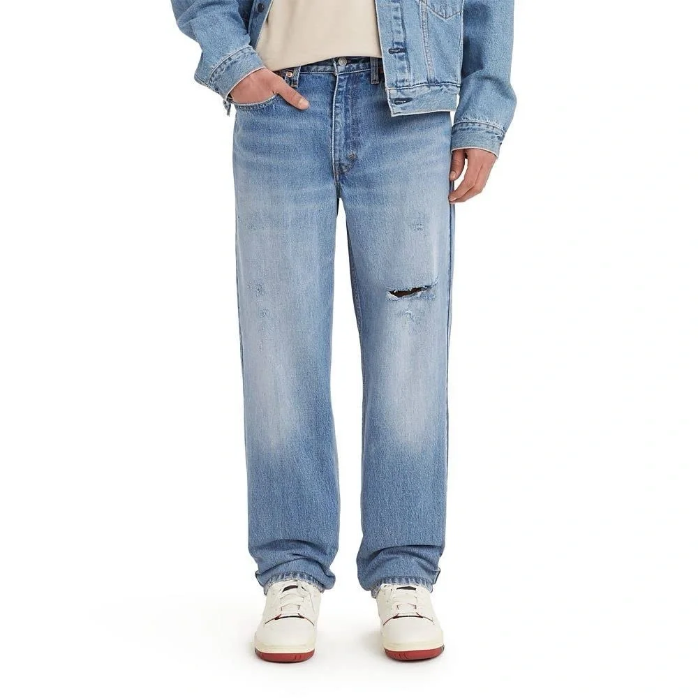 NWT Levi's Men's 550 Relaxed Fit Jeans‎ Distressed 42 x 34 Minimalist Preppy